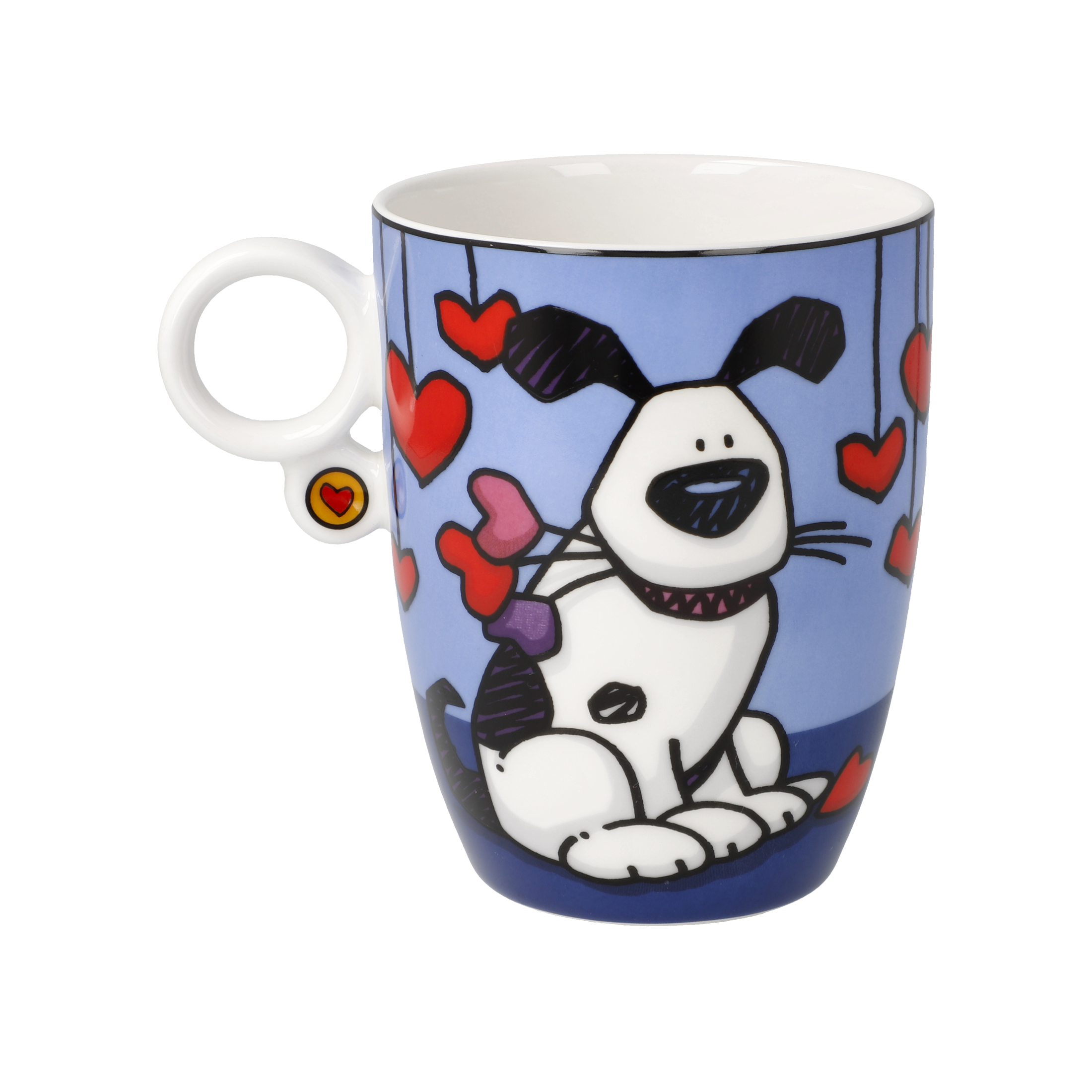 Kaffeetasse Künstlertasse Ed Heck - Love Dog, Pop Art   